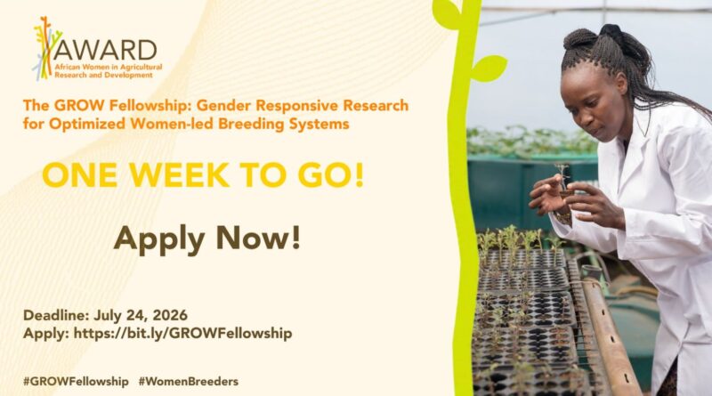 AWARD GROW Fellowship (Application closing soon): What African Women Breeders Need to Know Before Applying